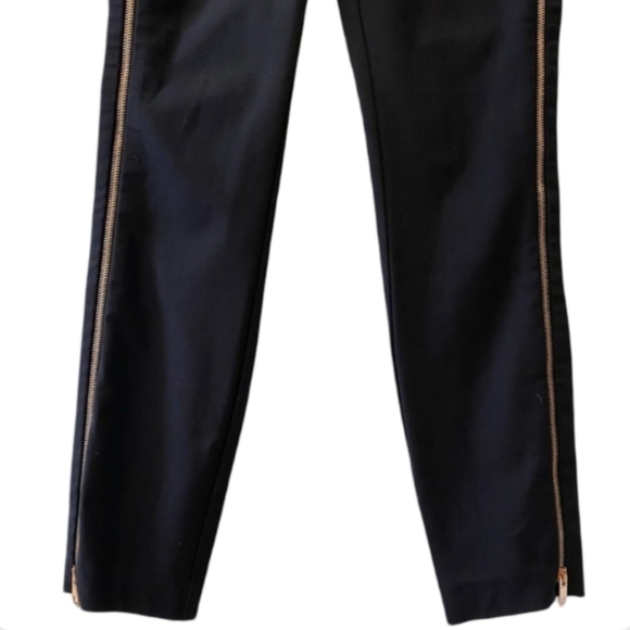 RAG & BONE Black Chapel Zip Legging Pants Size 4 Gold Hardware Designer EUC - Picture 9 of 11
